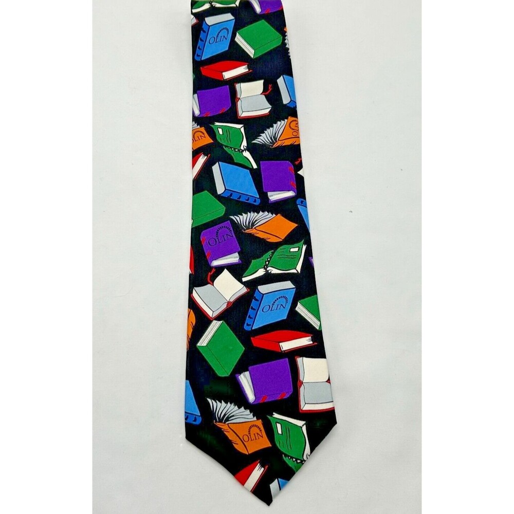 VINTAGE Silk Neck Tie-Books-Olin Business School-Washington University St. Louis